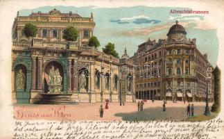 Vienna Albrechtsbrunnen litho (Rb)