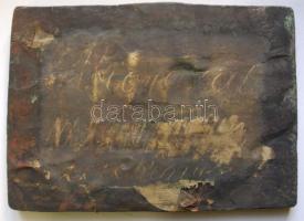 ~1900 Égetett kerámia plakett 17,5x24,5cm