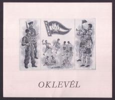 Gönczi Béla (1934): Úttörő oklevél. Rézkarc 21x19 cm