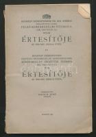 1922-1924 A Budapest Vas utcai felső kereskedelmi iskola 3 db értesítője. Egyiken folt