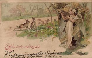 Easter, fairy litho