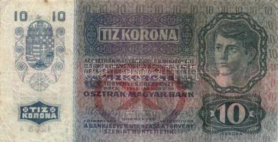 1913. 20K (2x) kétféle típus + 1914. 2K (3x) + 1915. 10K + 1918. 10.000K függőleges "Deutschöst...