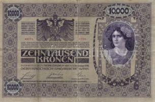 1913. 20K (2x) kétféle típus + 1914. 2K (3x) + 1915. 10K + 1918. 10.000K függőleges "Deutschöst...