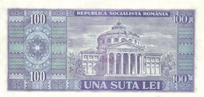 Románia 1966. 100L (2x) egymásutáni sorszámmal T:III / 
Romania 1966. 100 Lei (2x) sequential serial...