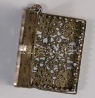 Filigrán ezüst minikönyv-tartó / Silver mini-book holder 7,9g