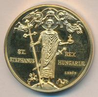 DN. "Attila találkozása Nagy Szent Leó Pápával / Szent István" aranyozott ffém emlékérem e...