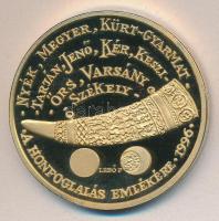 1996. "A honfoglalás emlékére / Vérszerződés" aranyozott ffém emlékérem eredeti tokban! Sz...