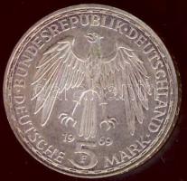 NSZK 1969F 5M Ag "Mercator" T:exPP
GFR 1969F 5 Mark Ag "Mercator" C:exPP