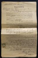 1881-1922  Verő György színész, karmester, rendező szerződése a Szegedi színházba, a Népszínházba és...