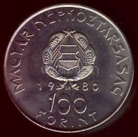 1980. 100Ft "Szovjet-magyar közös űrrepülés" T:BU