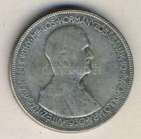 1930. 5P Ag "Horthy jobbra" T:3 ph