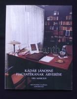 1993 A Kádár hagyaték árverésének katalógusa leütési árakkal