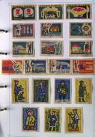 1200 darabos, szépen rendezett Csehszlovák gyufacímke-gyűjtemény igényes gyűrűs mappában / collection of Czechoslovakian match labels