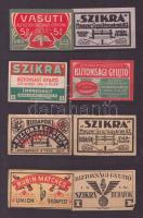 1890-1920 72 darabos, régi 95 %-ban háború előtti magyar és külföldi gyufacímke-gyűjtemény, igazi ri...