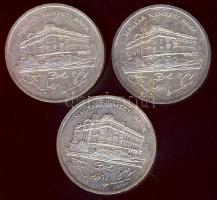 1992. 200Ft Ag "MNB" (3x) T:2