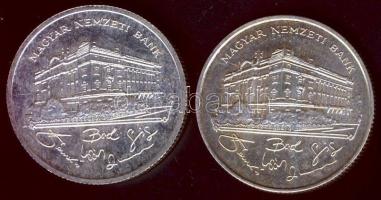 1992-93. 200Ft Ag "MNB" (2x) T:1-,2