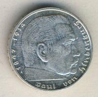 Német 3. Birodalom 1939A 2M Ag "Hindenburg" T:2 / German Third Reich 1939A 2 Marks Ag &quo...