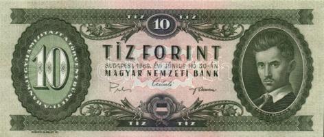 1969. 10Ft (2x) egymás utáni sorszámmal! T:I