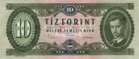 1969. 10Ft (6x) egymás utáni sorszámmal! T:I