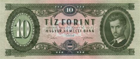 1969. 10Ft (6x) egymás utáni sorszámmal! T:I