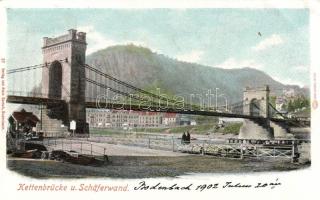 Decin, Pastyrska stena (Schäferwand) chain bridge (Rb)