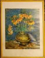 Vincent van Gogh: Fritillaires, reprodukció színes faléc keretben 73x54cm