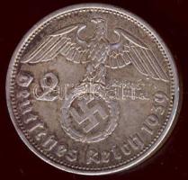 Német 3. Birodalom 1939A 2M Ag "Hindenburg" T:2 German Third Reich 1939A 2 Marks Ag "...
