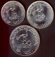 1967. 25Ft Ag + 50Ft Ag + 100Ft Ag "Kodály" sor T:BU