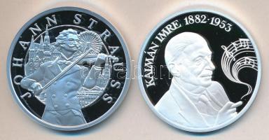 2008. osztrák és magyar emlékérem pár díszdobozban: Kálmán Imre-A Csárdáskirálynő Ag (999) emlkérem ...