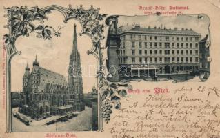 1899 Vienna Stefansdom, Grand Hotel National (Rb)