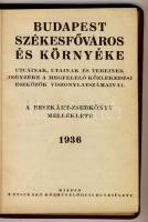 1936 BSZKRT-zsebkönyv melléklet: Budapest székesfőváros és környéke - utcáinak, utainak és tereinek jegyzéke a megfelelő közlekedési eszközök viszonylatszámaival