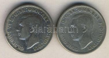 Ausztrália 1946. 1Fl Ag (2x) T:3,2-
Australia 1946. 1 Florin Ag (2x) C:F,VF