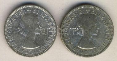 Ausztrália 1959. 1Fl Ag (2x) T:3
Australia 1946. 1 Florin Ag (2x) C:F