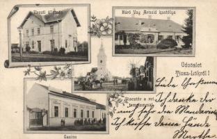 Tiszalök vasútállomással és Báró Vay Arnold kastélyával