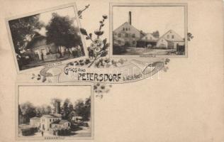 Péterfalva (Petersdorf bei Mühlbach) with paper factory and gas works