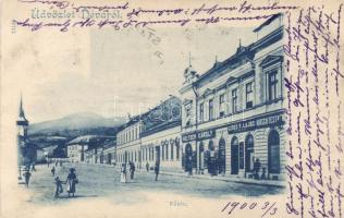 Déva main square, shops