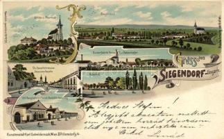 Cinfalva (Siegendorf) with sugar factory and the shop of B. Neufeld litho