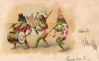 Frog band litho