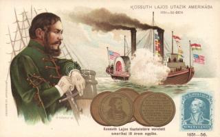 Kossuth Lajos, coins Emb. litho
