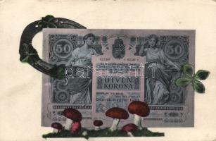 50 Korona, banknote, mushroom