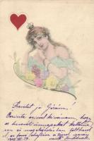 Lady, flowers (gluemark)