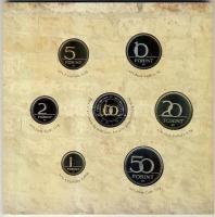 2005. 1Ft-100Ft 7klf db + 10Ft "József Attila" dísztokos szettben T:PP Csak 7000db!