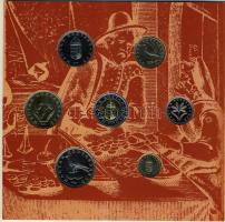 2001. 1Ft-100Ft 7klf db, szettben "Ezeréves a magyar pénzverés" T:BU Csak 7000db!