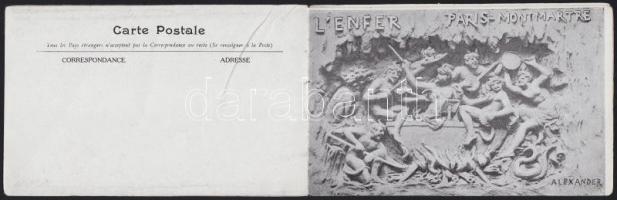 Paris Montmarte Cabaret L´Enfer képeslap füzet (1900 körül)