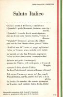 Giosue Carducci's Saluto Italico / Italian national poem, propaganda, Giosue Carducci olasz nemzeti verse, propaganda