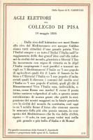 Carducci operas, Italian patriotic propaganda, Agli elettori del collegio di Pisa
