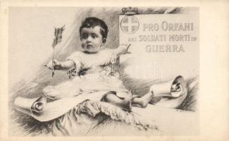 Italian patriotic propaganda, call to charity, war orphans