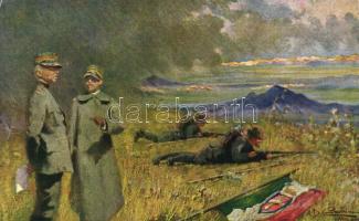 Italian military, artist signed