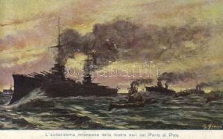 Warships around Pola s: Grossi (fl)
