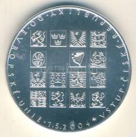 Csehország 2004. 200K Ag "EU csatlakozás" T:BU 10.000db!
Czech Republic 2004. 200 Korun Ag...